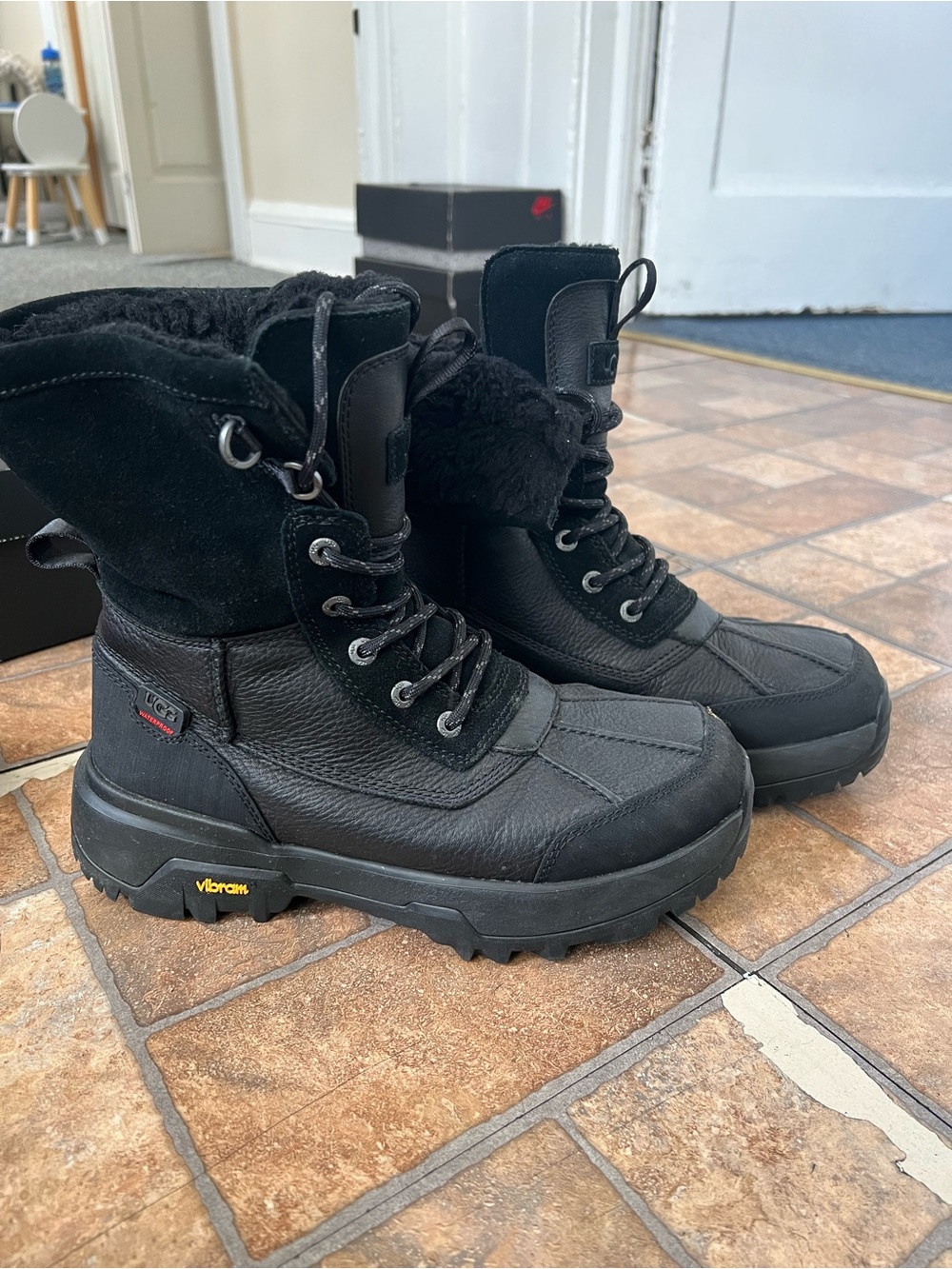 UGG Black Waterproof Vibram Sole Snow & Rain Boots